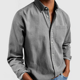 Edmund | Regular-Fit Langarm Langarmhemd – Grau
