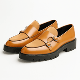 Patrick | Doppelschnalle Mönchsgurt Schnallenschuhe – Camel