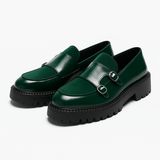 Patrick | Doppelschnalle Mönchsgurt Schnallenschuhe – Grün