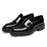 Patrick | Doppelschnalle Mönchsgurt Schnallenschuhe – Schwarz