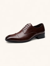 Dominic | Hochglanz Klassischer Schnitt Schnürschuhe – Braun