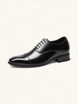 Dominic | Hochglanz Klassischer Schnitt Schnürschuhe – Schwarz