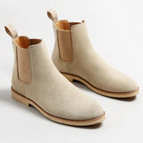 Raphael | Schlupf Hoher Schaft Chelsea-Stiefel – Beige