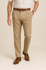 Ernest | Slim-Fit Konisches Bein Anzughose – Beige