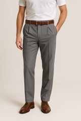 Ernest | Slim-Fit Konisches Bein Anzughose – Grau