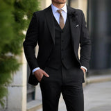 Elegante Herren Hochzeitsgast Anzug | Dreiteiler – Schwarz
