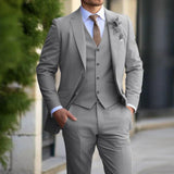 Elegante Herren Hochzeitsgast Anzug | Dreiteiler – Grau