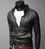 Brok – modische lederjacke – Schwarz