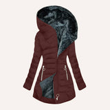 Elise™ – Bequemer Wintermantel für Damen Zeitloses Design – Rot