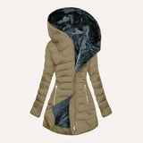 Elise™ – Bequemer Wintermantel für Damen Zeitloses Design – Khaki