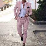 Jayceon - Herrenblazer und Hose – Rosa