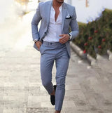 Jayceon - Herrenblazer und Hose – Grau