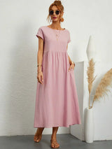 Keiraen - Elegantes Soft-Touch-Kleid – Pink