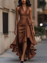 Nocturna - Klassisches Eleganzkleid – Braun