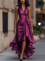 Nocturna - Klassisches Eleganzkleid – Fuchsia