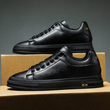 Minimalistische Weiße Sneaker für Herren im Alltag – Schwarz Erhöhung 6cm