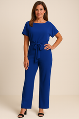 Minimalistischer Jumpsuit Mit Weitem Bein - Lavinia – Blau