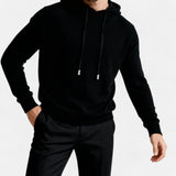 Minimalistischer Luxus-Pullover - Enrico – Schwarz
