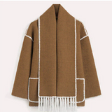 Ysolde - statement jacke – Braun – Ausverkauft