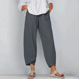Moderne Hosen mit Überlappungs-Saumdesign – Grau