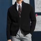 Moderne Strickjacke mit Elegantem Reißverschluss – Schwarz