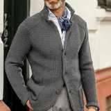 Moderne Strickjacke mit Knopfverschluss – Grau