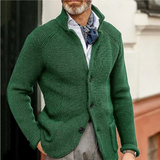 Moderne Strickjacke mit Knopfverschluss – Grün