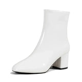 Christin | Modische Schuhe mit Seitlichem Reißverschluss – Weiß
