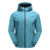 Kevin | Modische Softshell Jacke mit Kapuze – Blau