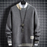 Modischer Strickpullover für Abenteuer – Grau