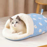 MoonLounge | Plüsch-Katzen-Schlafpod – Blau