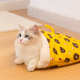 MoonLounge | Plüsch-Katzen-Schlafpod – Gelb