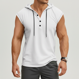Mouwloos Henley Tanktop - AeroVibe – Weiß