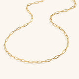 Nadia Büroklammerkette Halskette – Gelbgold