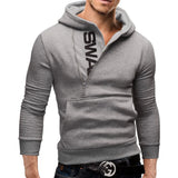 Stylischer kapuzenpulli mit seitlichem reißverschluss - neil – Hellgrau
