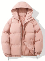 Lässiger und stylischer Wintermantel – Rosa