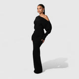 Amy | Off-Shoulder Kleid – Schwarz