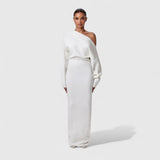 Amy | Off-Shoulder Kleid – Weiß