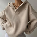 Lizdia - kapuzenpullover für damen – Beige