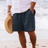 Svala leichte Sommerwebshorts für Herren – Marineblau
