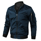Herren-bomberjacke von edelkraft stilvolle eleganz für den modernen mann – Marineblau