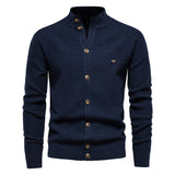 FELTON - Klassisch gestrickt strickjacke – Blau