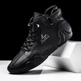 Montblanc | lässige Lederstiefel für Herren – Schwarz