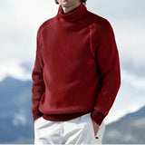 Pierre - sweatshirt mit rollkragen – Rot