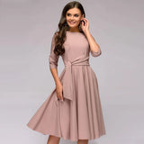 Lexi - Elegantes Swingkleid – Rosa