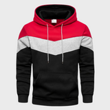 Stylischer herren-hoodie mit verstellbarer kapuze - Niels – Rot