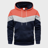 Stylischer herren-hoodie mit verstellbarer kapuze - Niels – Orange - Rot