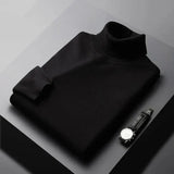 Tyrios - Klassischer Rollkragenpullover – Schwarz