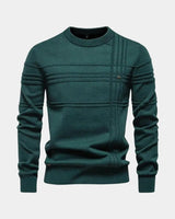Nikolaj | Herren Baumwollpullover – Klassischer Baumwolle Pullover Herren – Grün
