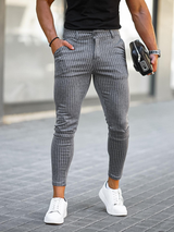 Nolan | Gestreifte Hose – Grau